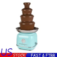 32Qz 4 Tier Electric Chocolate Fondue Fountain Machine for Parties Melts Cheese