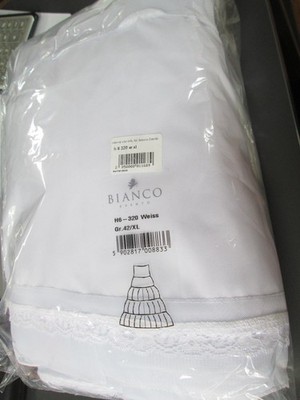 BIR/KÖT171:1 Reifrock 3-Ringe 4 Rüschen BIANCO EVENTO H6-320 weiss Gr.42/XL NEU