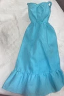 Vintage Barbie Quick Curl Aqua/Turquoise Fitted Dress 1975 #9217