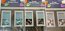 Halloween Window Cover Choice Skeletons, Bats or Ghosts 2 panels pack 14 X 14 in
