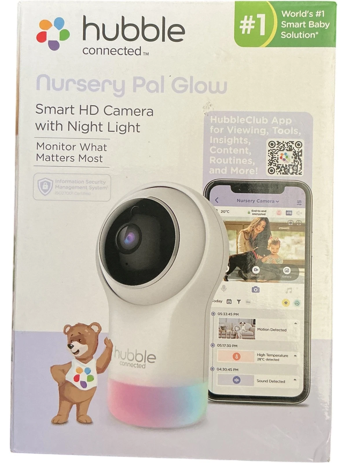 Hubble Connected Nursery Pal Glow HD Camera with Night Light 5145
Opens in a new window or tab