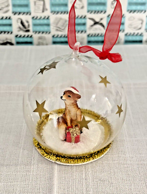 Marks and Spencer Hund hängende Plexiglas Kuppel Weihnachtsdeko