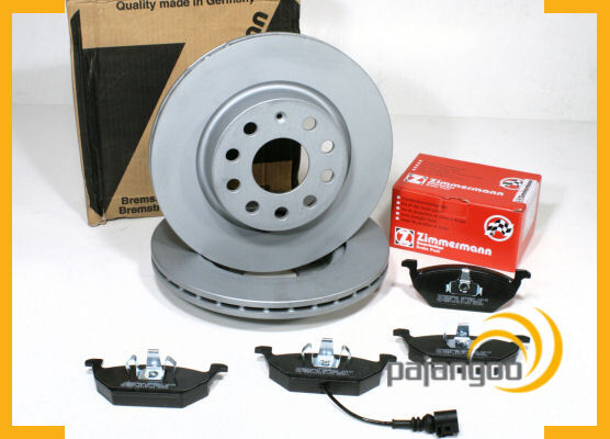 Zimmermann Bremsscheiben Ø 280 Mm + BremsbeläGe Vorne Passend FüR Vw Golf Plus-image