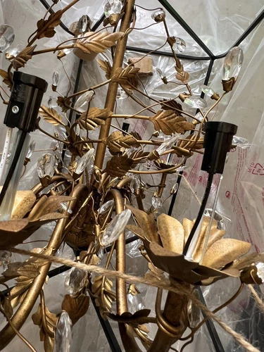 Maxim 2851 Gold Elegante 26"W 6-Light Chandelier Interior House Light Fixture - Picture 4 of 6