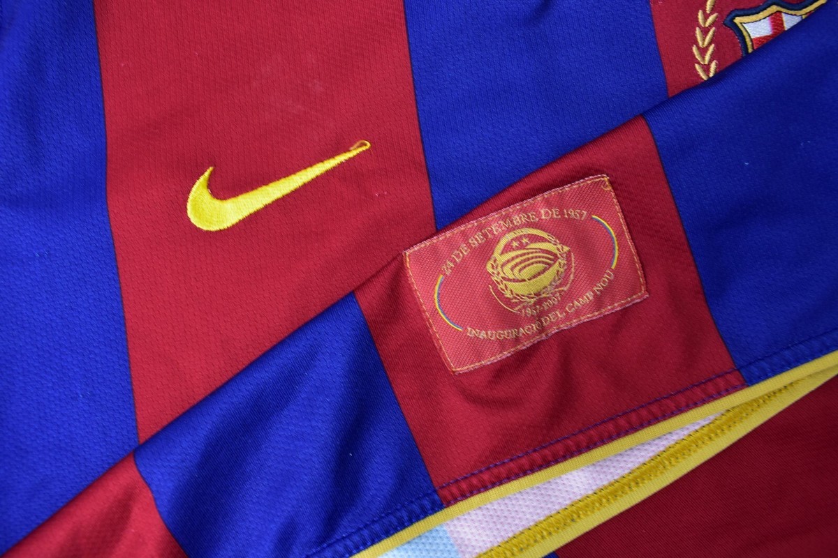 BARCA 2007-08 NIKE Barcelona Home Shirt CAMP NOU 1957-2007