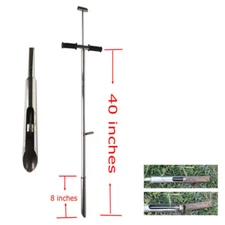 Top Grade 1 PC 304 Stainless Steel Soil Sampler Probe 1.5"Diameter with Foot Peg