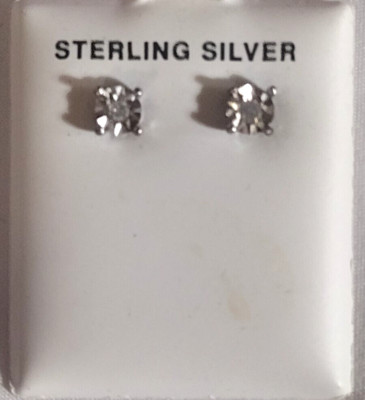 Ohrstecker Sterlingsilber 1/10 kt echter Diamant