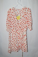 NWT RIXO for Target Polka Dot Puff Sleeve Ruffle Wrap Dress size 3X #C750
