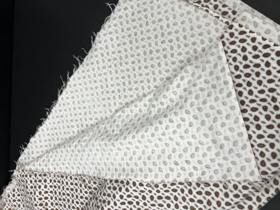 Tela Vintage Marrón Paisley Franela 34.5”W X 140” L Mezcla Algodón/Algodón Foto 3 de 4