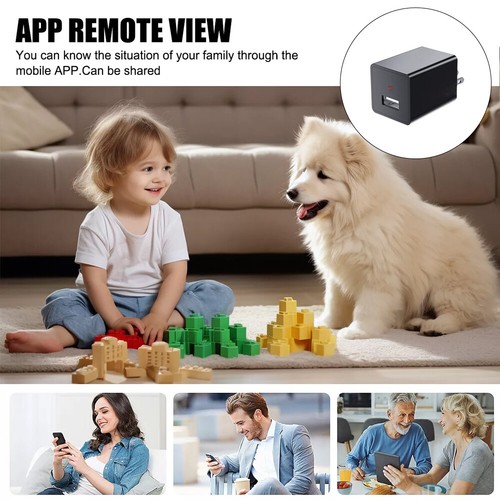 Mini Caméra HD 1080P Chargeur USB DVR Caméra de Sécurité Détection de Mouvement US - Photo 12 sur 16