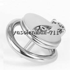 Stainless Steel Chastity Cage Lock Male Chastity Device Tube Binding Rings