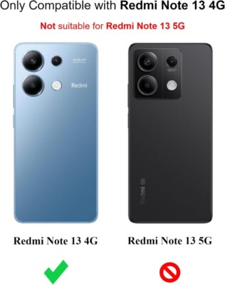 COMAKU Cover Armor per Xiaomi Redmi Note 13 Pro 4G, Custodia TPU+PC Antiurto con Scorrevole Cover Anello Supporto - Nero