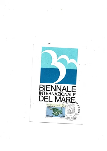 MARCOPHILIA SPECIAL STAMPS, POSTCARD "BIENNALE INTERN DEL MARE" NAPLES 1988