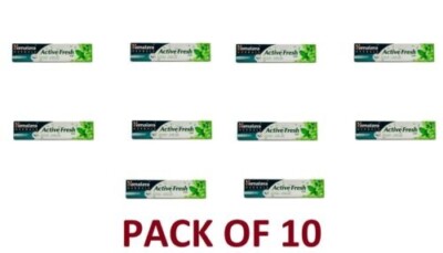 10 x Himalaya Active Fresh Gel Saunf & Mint 80 gm FREE FAST SHIP