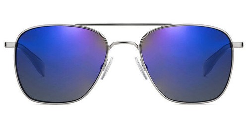 HUGO HG 0330/S 6LB XT Sunglasses Ruthenium Frame Blue Lenses 55mm - Picture 2 of 4