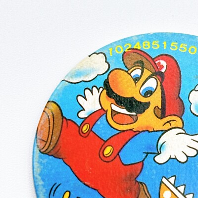 Super Mario Bros. Japanese MENKO Card Vintage 1985 Nintendo from