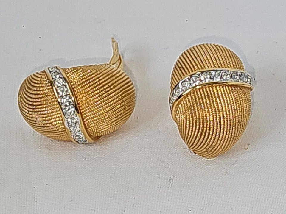 Swarovski Vintage Ohrclips Clips hochw.Vergoldet m.Kristallen Ohrschmuck... - Bild 3 von 4