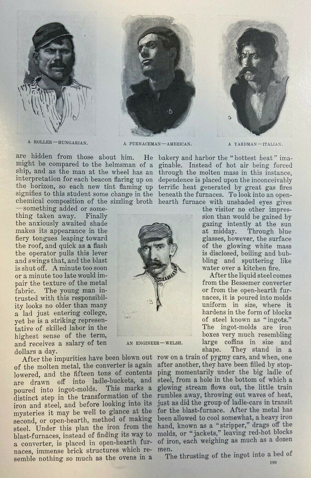 1901 Steel Making Along Lake Superior illustrated eBay