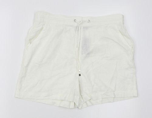 Peacocks Womens White Chino Shorts Size 