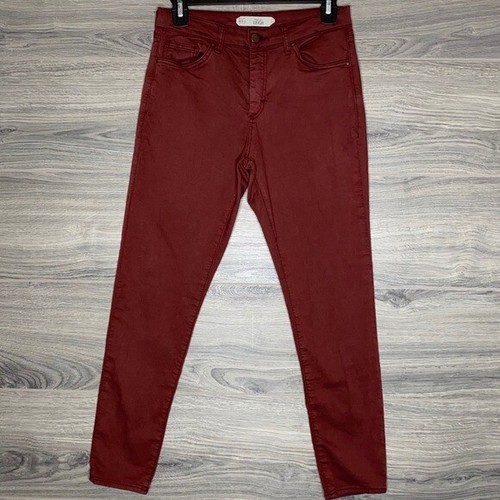 Topshop Moto Leigh Jeans Burgundy size 