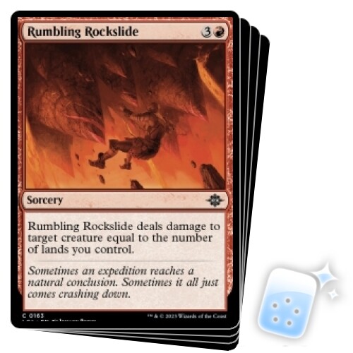 RUMBLING ROCKSLIDE X4 The Lost Caverns Of Ixalan LCI Magic MTG MINT CARD - Picture 1 of 1