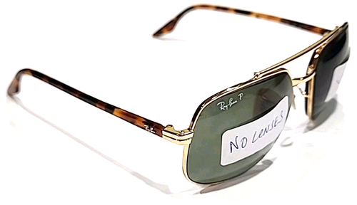 Ray Ban RB3699 001/51 Marco Cuadrado de Metal Dorado Sin Lentes 56-18 145 - Imagen 4 de 10