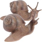 2pcs Simulation Snail Figurine Snail Figure Snail Toy Animal Educational Model