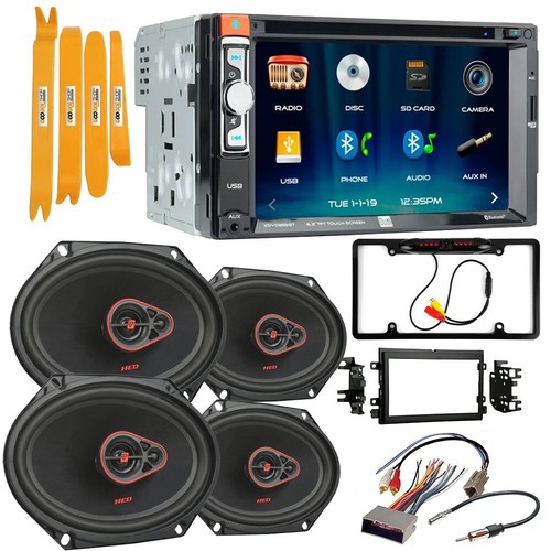 6.2" CD/DVD Receiver+6x8" Front/Rear Speakers Package for 2005-2009 Ford Mustang