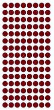 1/4" Burgundy Dots Round Vinyl Color Coded Inventory Label 1/4 Inch Dot Stickers