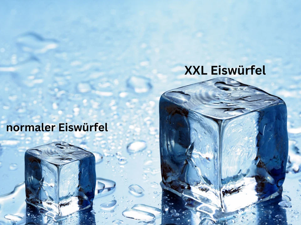 2 XXL Silikon Eiswürfelformer 4-5cm große Würfel Eiswürfelform Eiswürfelbereiter - Bild 2 von 4
