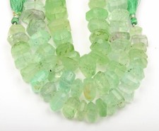 Natural Green Fluorite 8 Inch Strand 10-15MM Faceted Tumble Shape Gemstone Beads