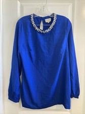 EEI New York Floral Dress Size Medium Blue