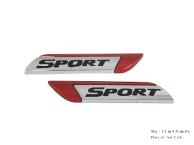 ein paar Sport Auto Emblem Metall 3D badge Aufkleber