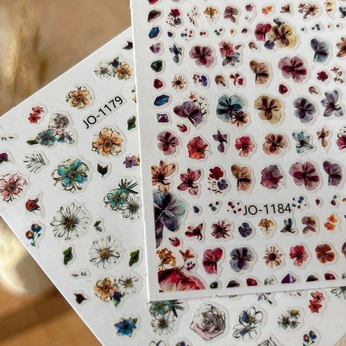 Retro Dried Flower Simulation Flower Nail Sticker Enhancement Adhesive ...