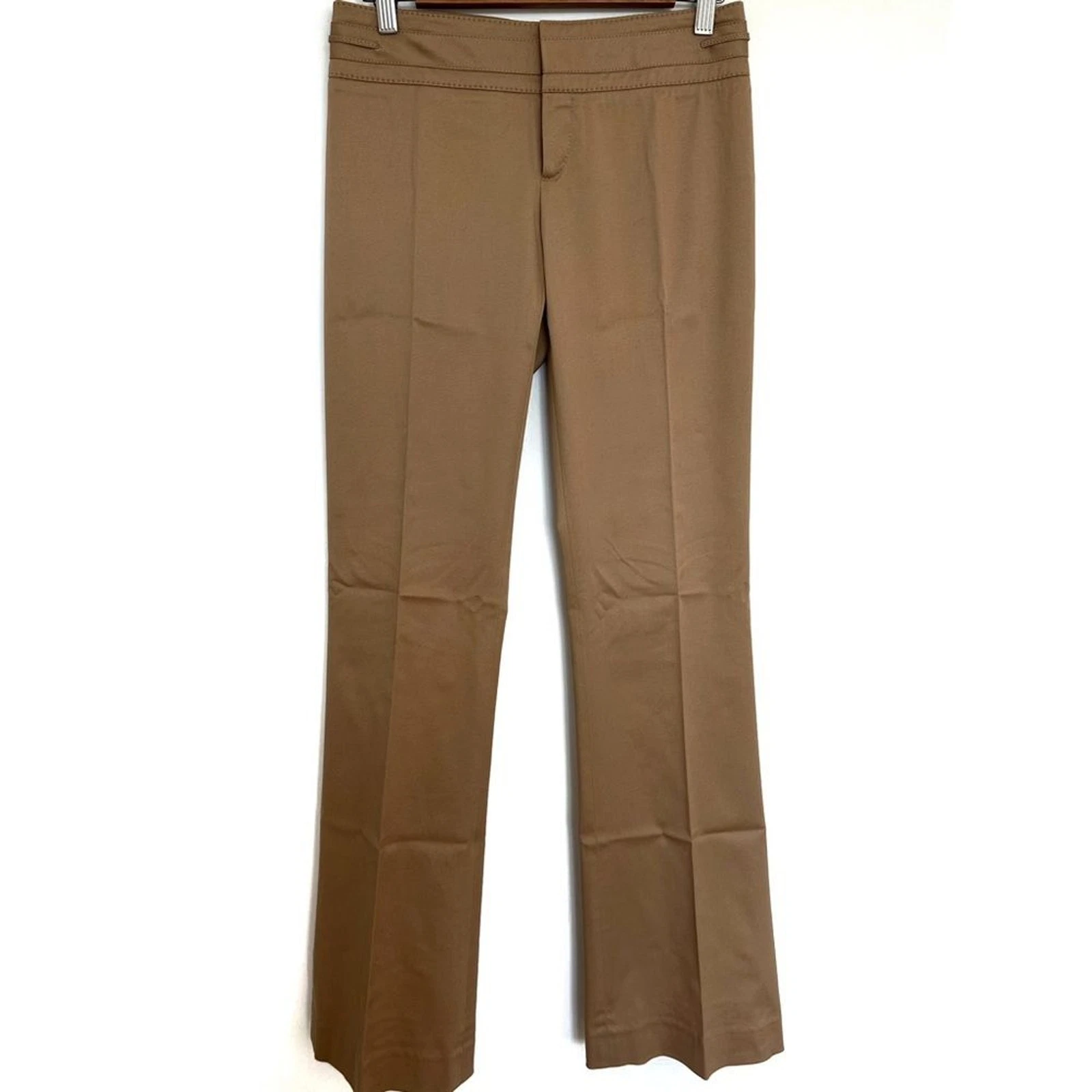 Gucci Pantalon habillé chino plissé kaki jambes droites, 40