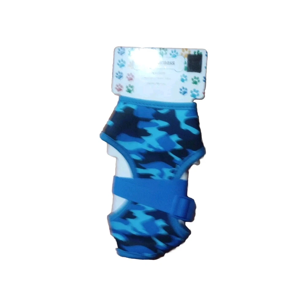 Dog Harness Size Medium Blue Camo