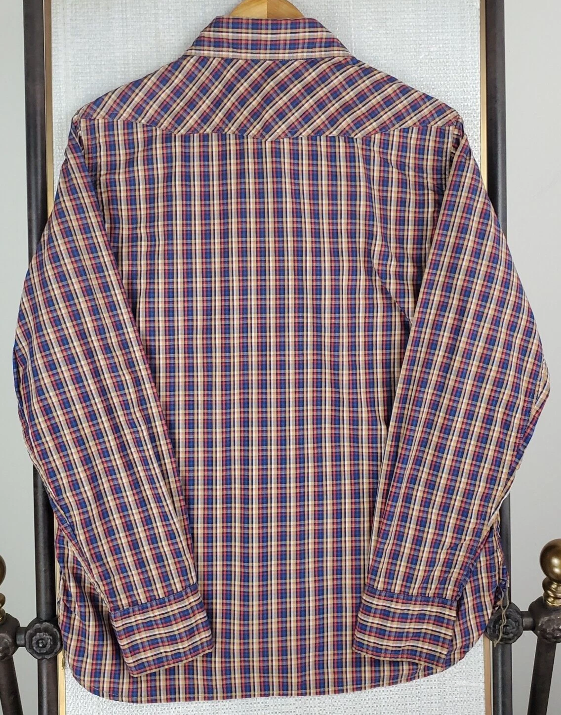 A BATHING APE (BAPE) Camicia sportiva BAPE BATHING APE JAPAN taglia large uomo western perla snap a quadri