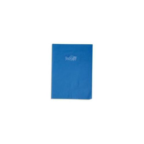 [Ref:72402C] CLAIREFONTAINE Protège-cahier Grain Cuir 20/100ème 24x32 bleu vic
