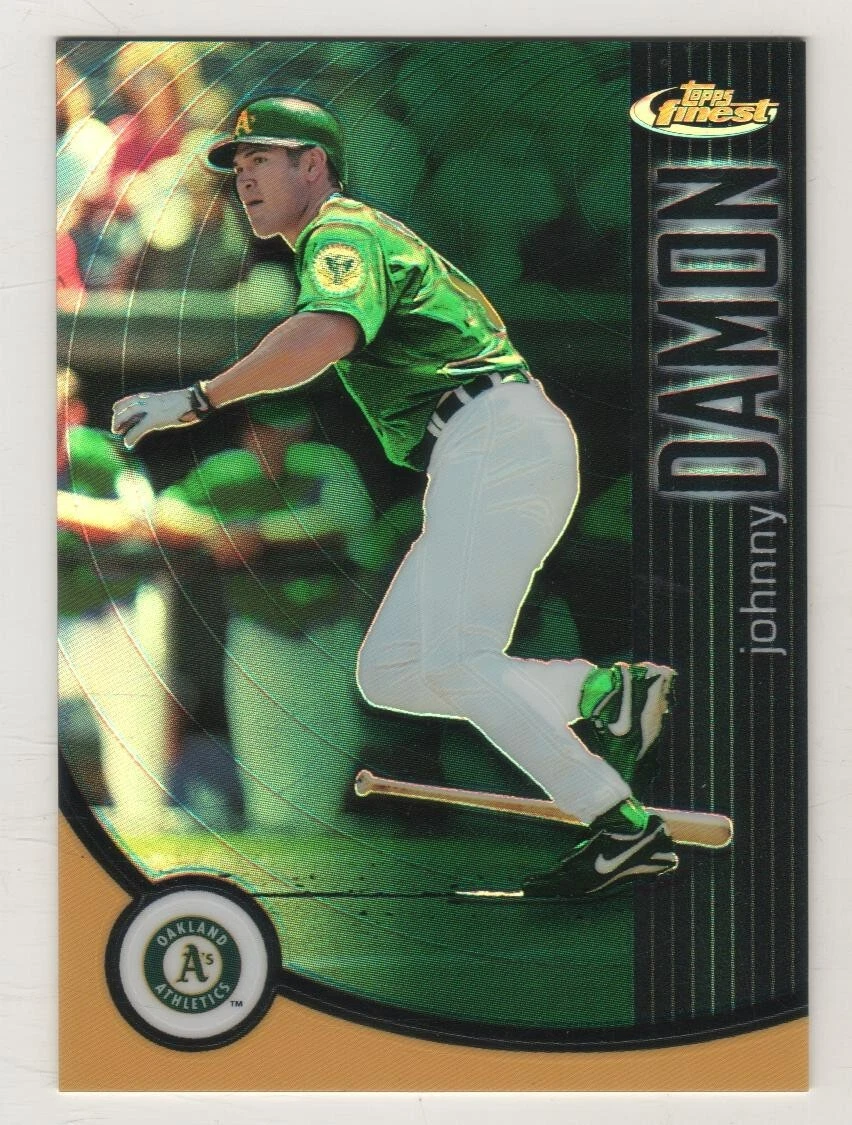 2001 Topps Finest Refractor #059 Johnny Damon Oakland Athletics ###/499 BV$6 #59
