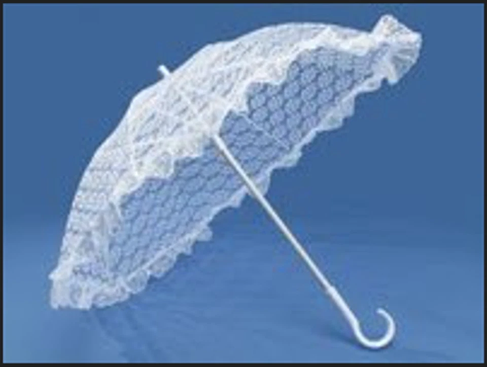 Sombrilla bordada de encaje para boda membrillo victoriano foto utilería Foto 2 de 4