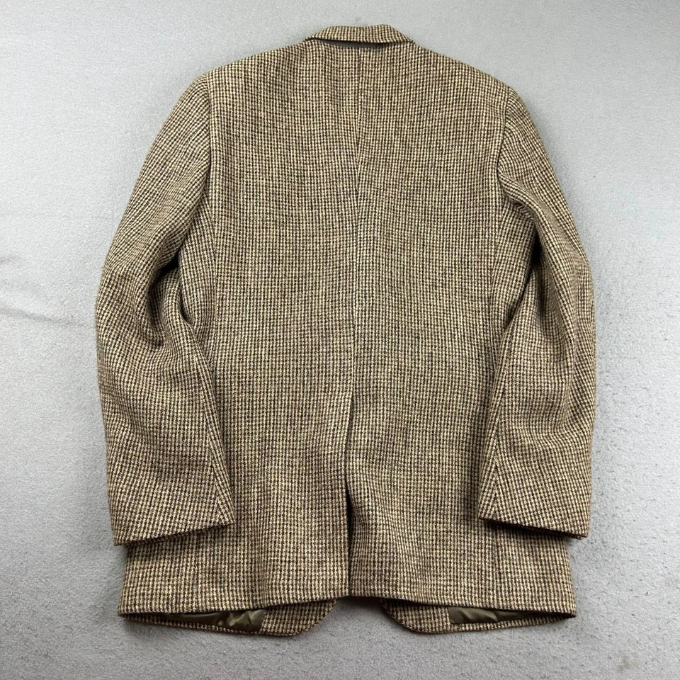Harris Tweed Blazer Mens 40 Reg Brown Pure Scottish Wool Handwoven Hebridrides - Image 3 of 4