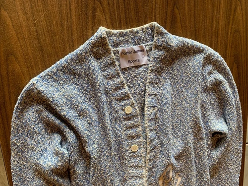 Porter James Sports Boxed Knit - Blue Melange Whip Stitch Cardigan. New. Size L. image 3