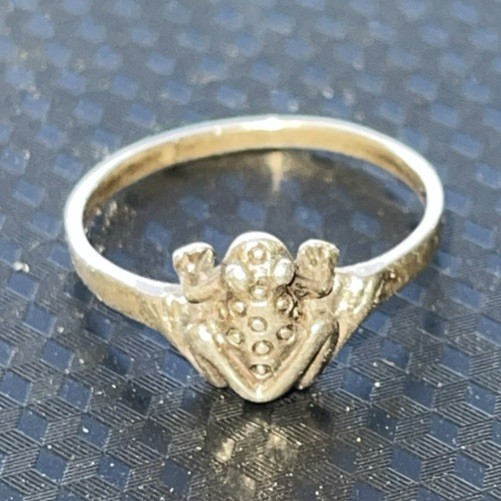 925 Sterling Silver Ring- FROG- Unique - image 1