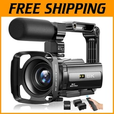 Compact 8K Video Camcorder 88MP UHD IR Night Vision