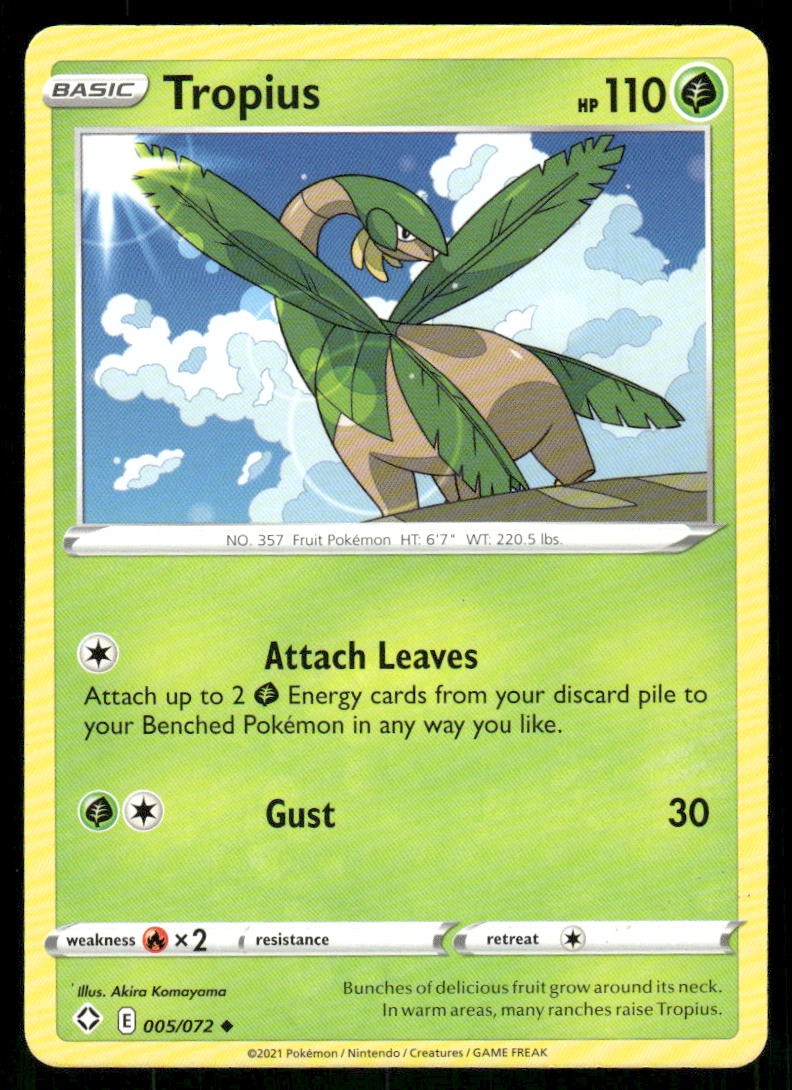 Tropius 005/072 - Shining Fates - Uncommon NM
