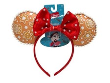 NWT Disney Mickey Mouse Ears Gingerbread Design Ears Headband Disneyland