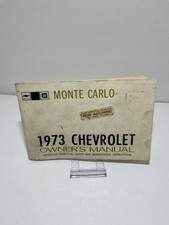 1973 Chevrolet Monte Carlo Owners Manual Original