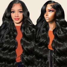 Kkioor 24 Inch Body Wave Lace Front Wigs Human Hair Pre Plucked 200 Density Wig