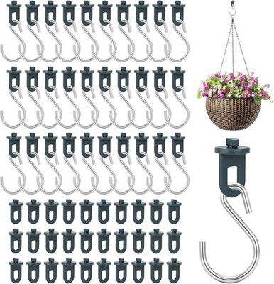 60x Gewächshausclips + 30x S-Haken Edelstahl Robust Gewächshaus Zubehör Set Prof