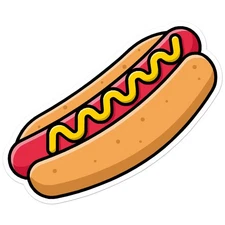 Hot Dog Mustard - Vinyl Decal Sticker - Car Window Laptop - ebn8163